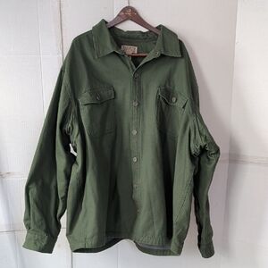 Duluth Trading Co Men's Forest Green Jacket SZ 4XL Utility Heavy Duty Cozy Comfy